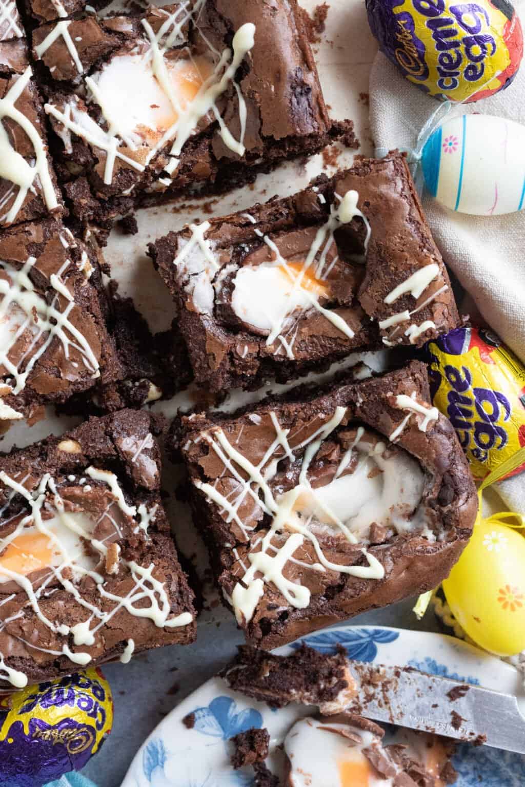 Easy Cadbury Creme Egg Brownies Recipe - Effortless Foodie