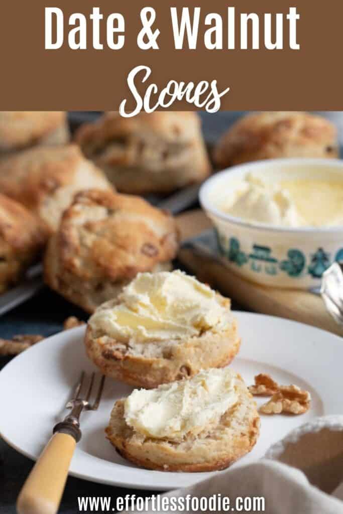 Date and walnut scones pin image.