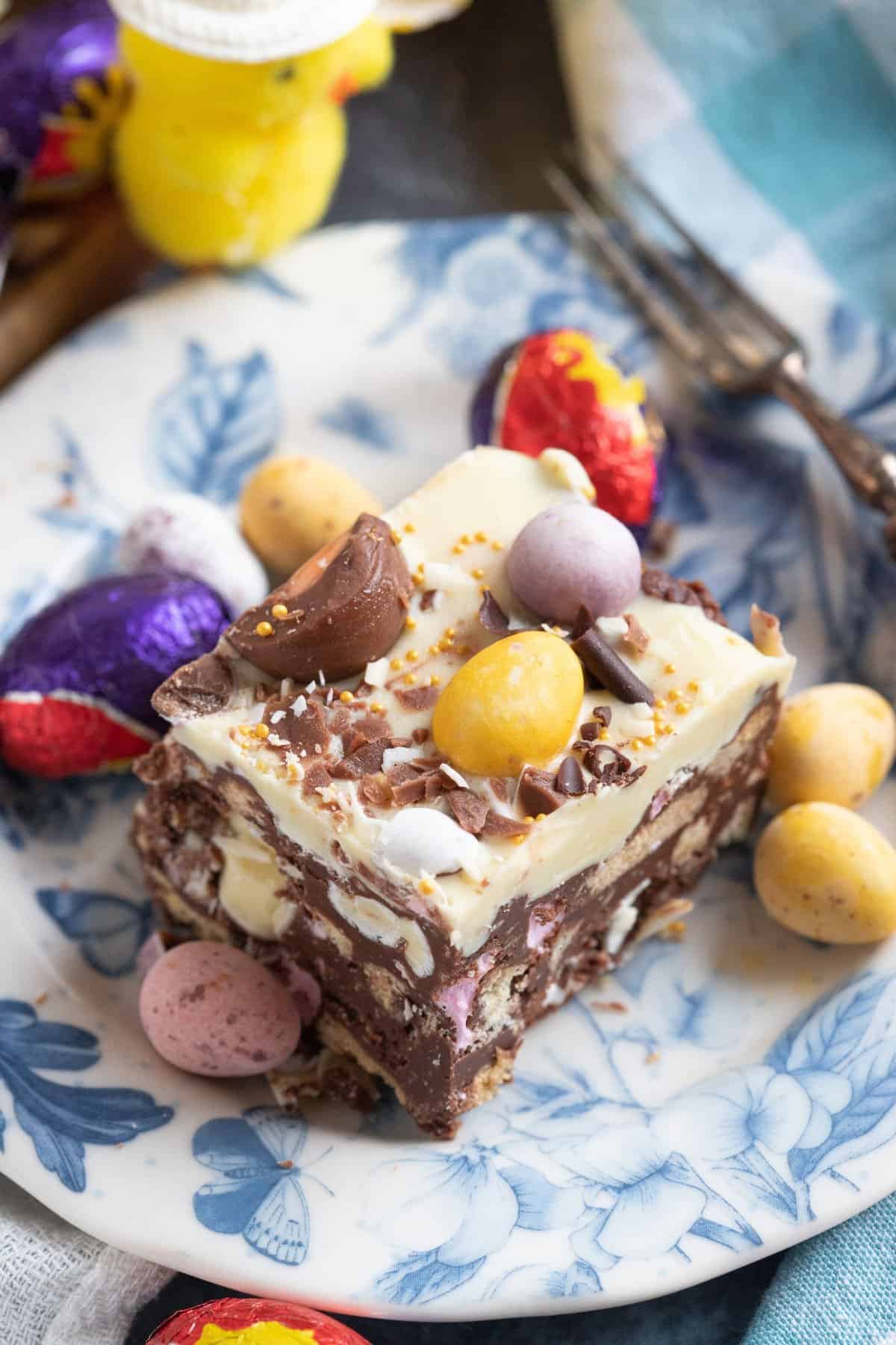 A slice of Easter egg rocky road.