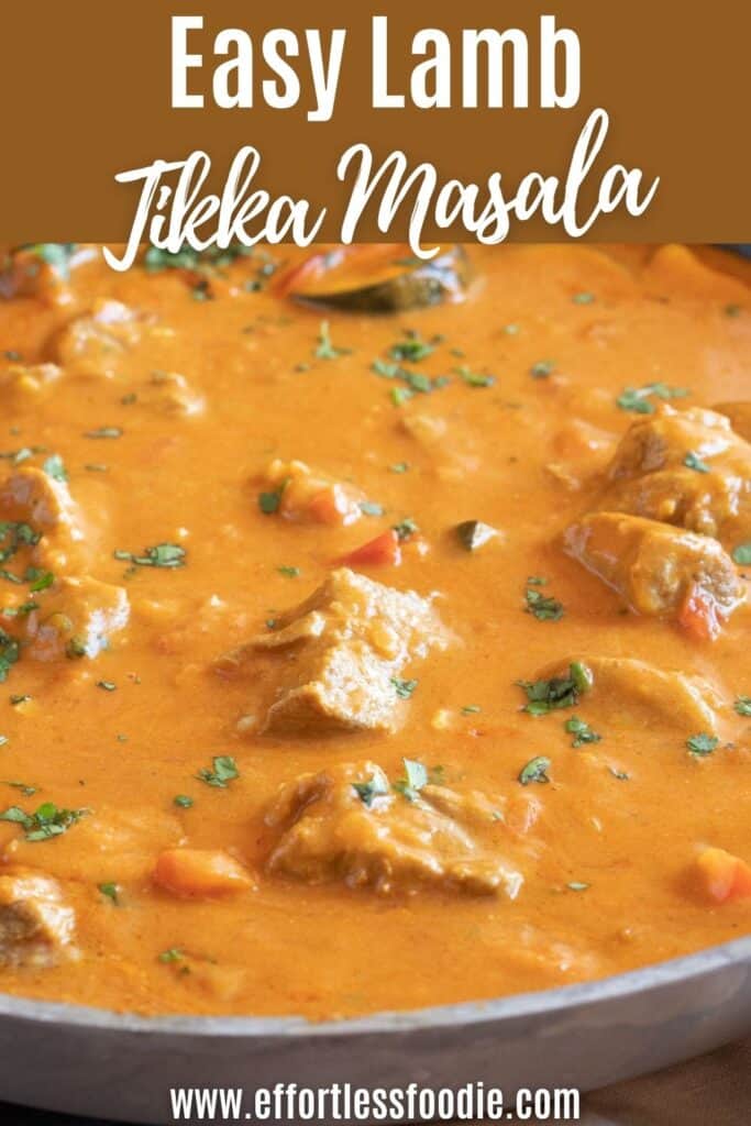 Lamb tikka masala pin image.