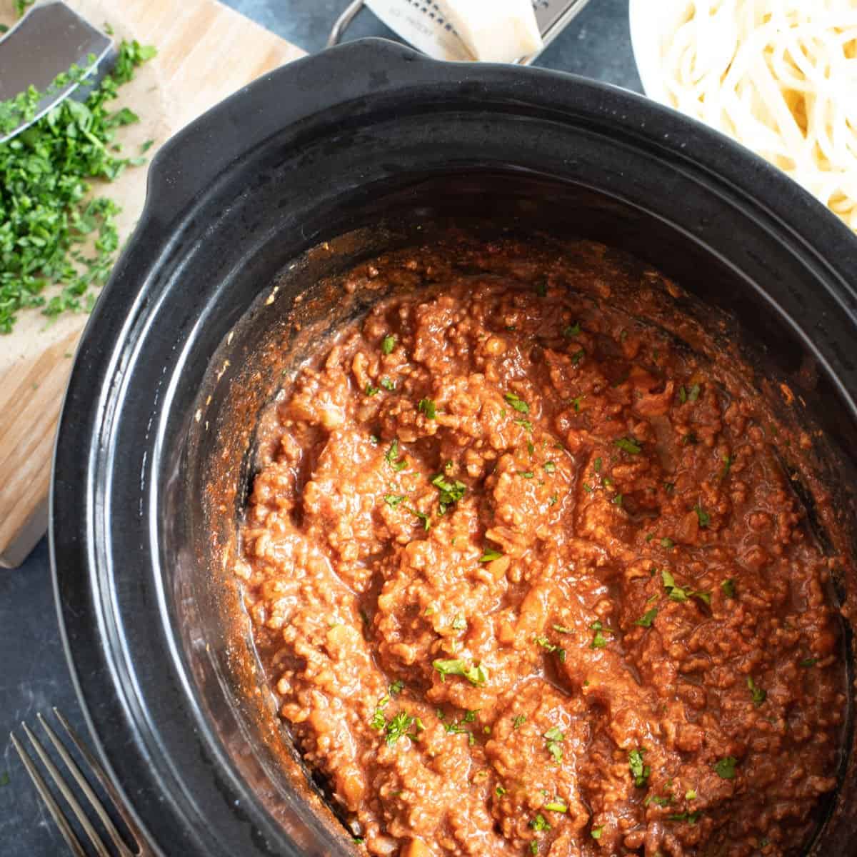 Slow cooker clearance spaghetti bolognese