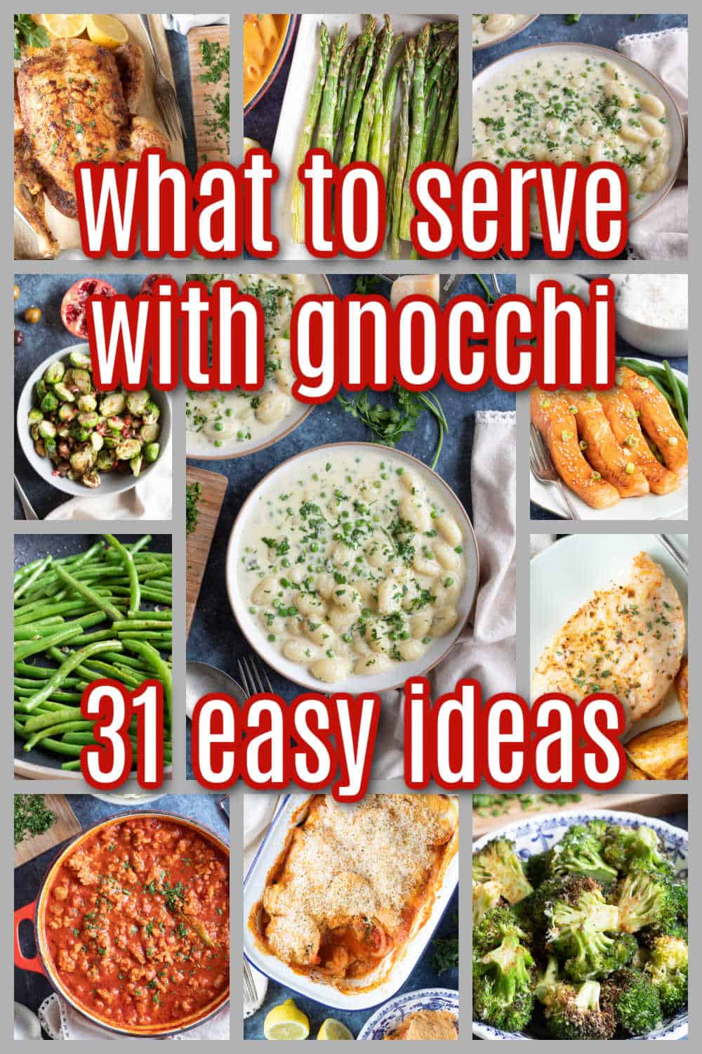 What to serve with gnocchi pin collage.