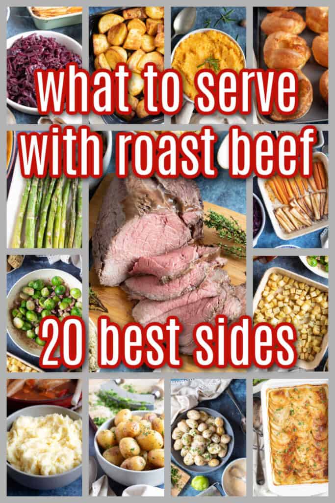 What to serve with a roast beef dinner pin image.