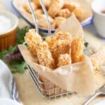 Breaded halloumi fries.