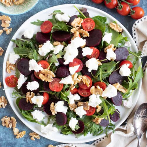 Easy Beetroot, Goat's Cheese and Walnut Salad Effortless Foodie