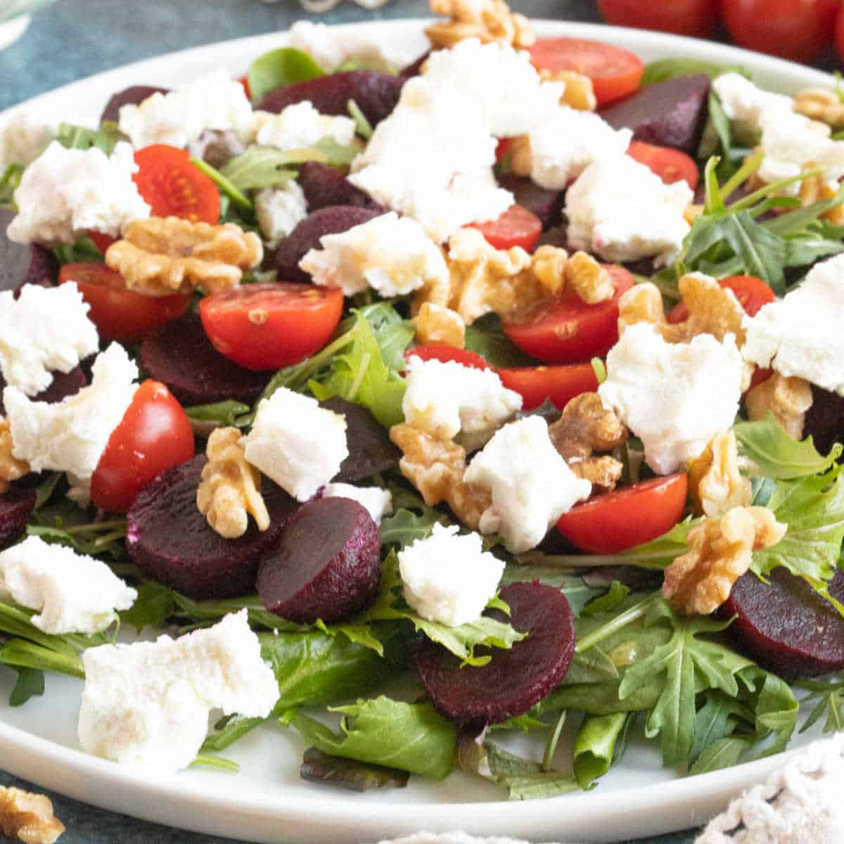 Easy Beetroot, Goat's Cheese and Walnut Salad Effortless Foodie
