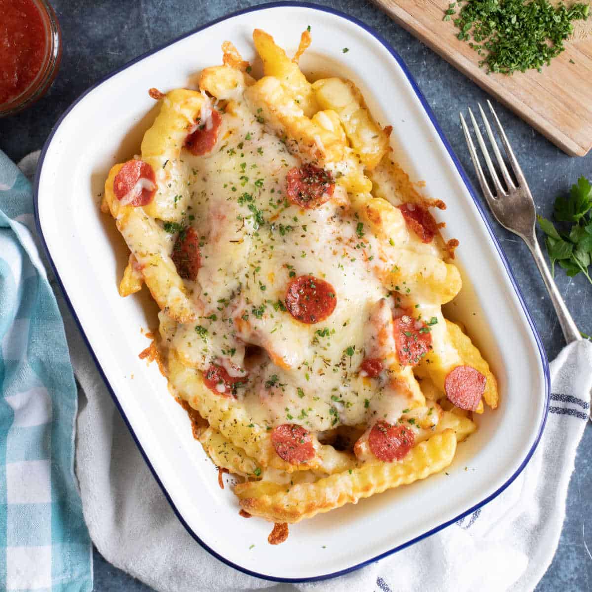 Easy Homemade Pepperoni Pizza Fries Effortless Foodie