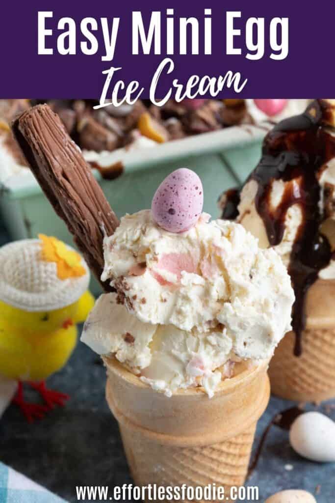 Mini egg ice cream pin image.