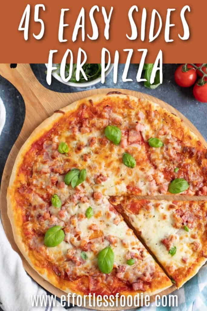 Easy sides for pizza pin image.