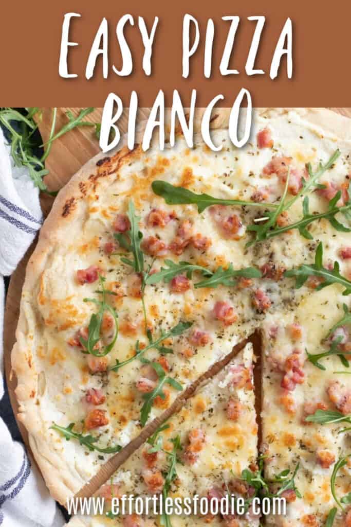 Pizza bianca pin image.