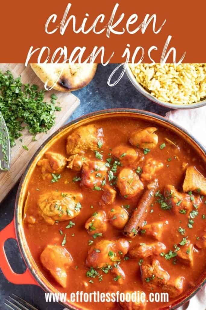 Chicken rogan josh pin image.