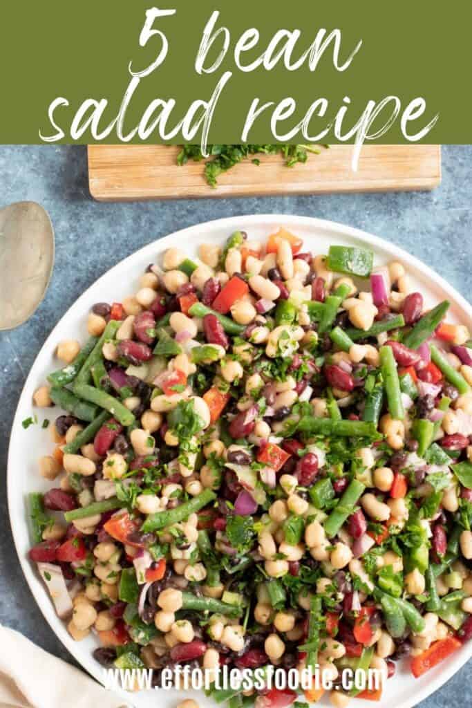 5 bean salad pin image.