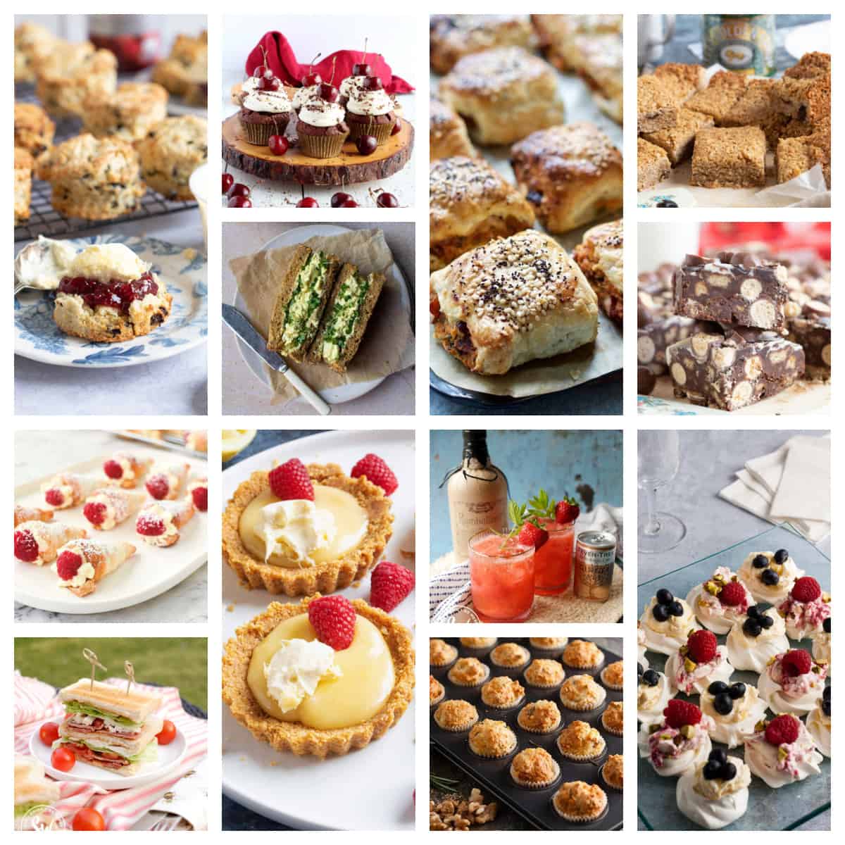 Tea Party Recipe Ideas Collage