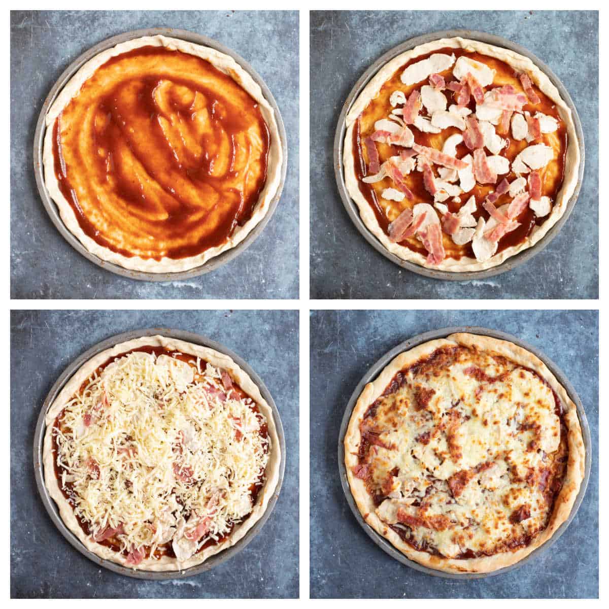 BBQ chicken pizza topping.