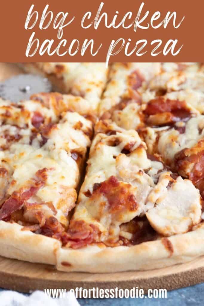 BBQ Chicken Pizza pin image.