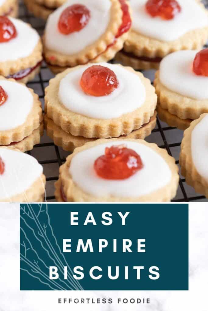 Empire biscuits pin image.