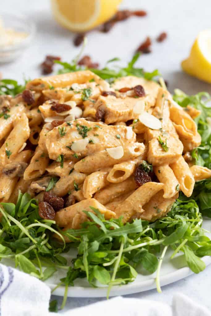 Easy Coronation Chicken Pasta Salad Effortless Foodie