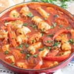 Spanish chicken and chorizo stew.