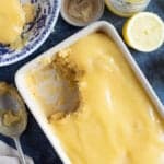 Microwave lemon sponge pudding.