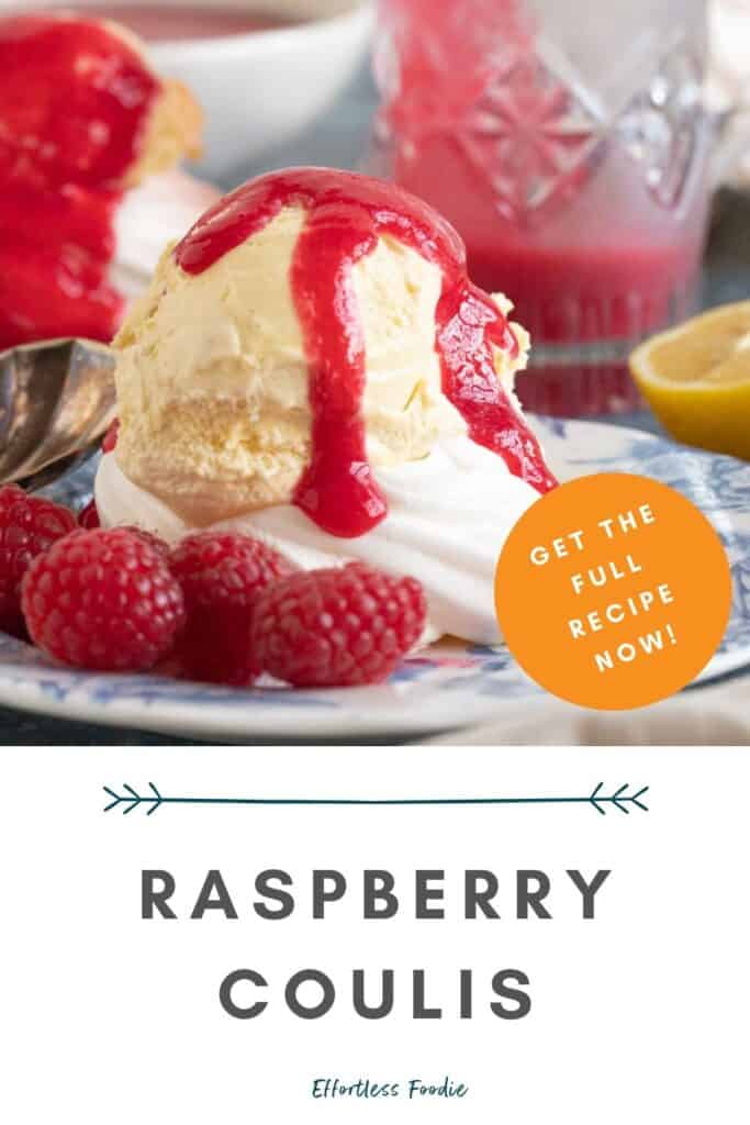 Raspberry coulis pin image.