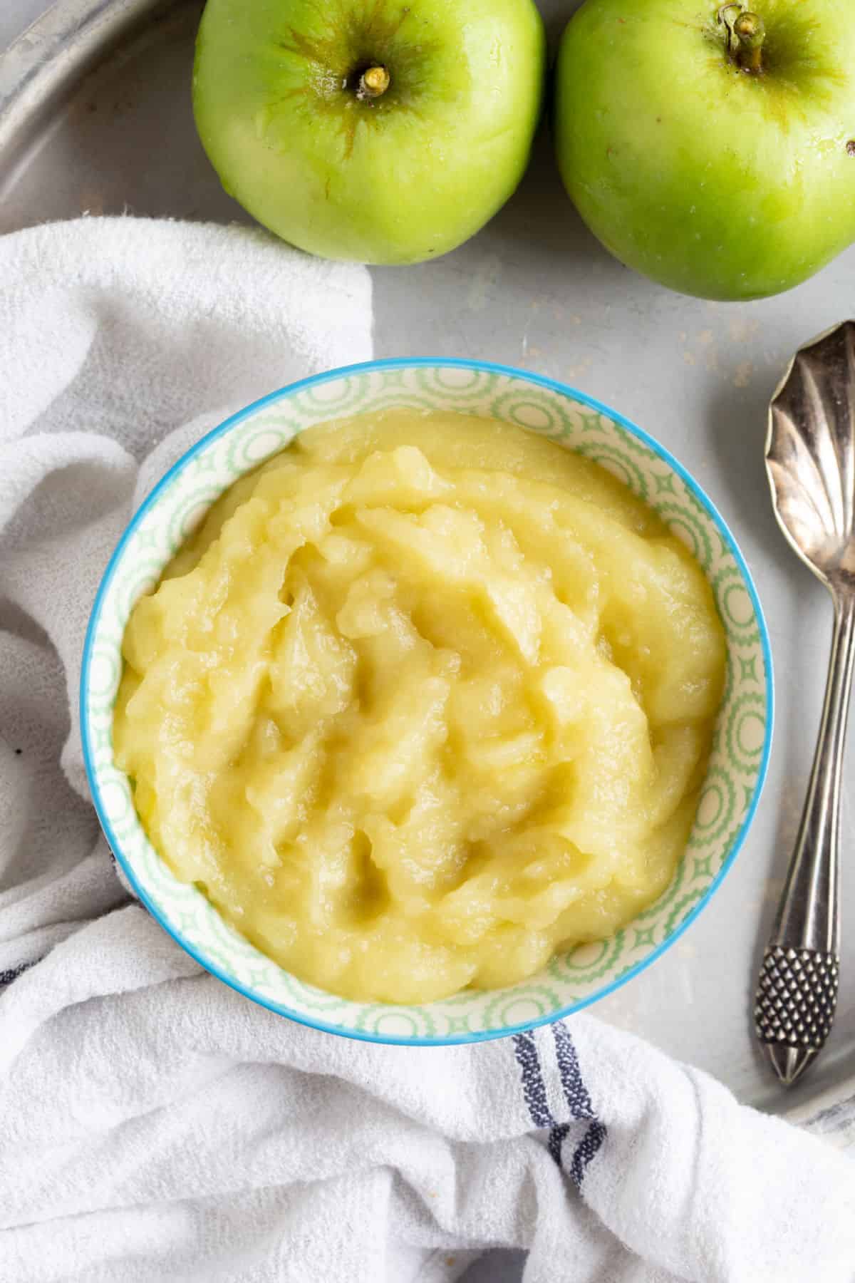 Apple sauce in a bowl.