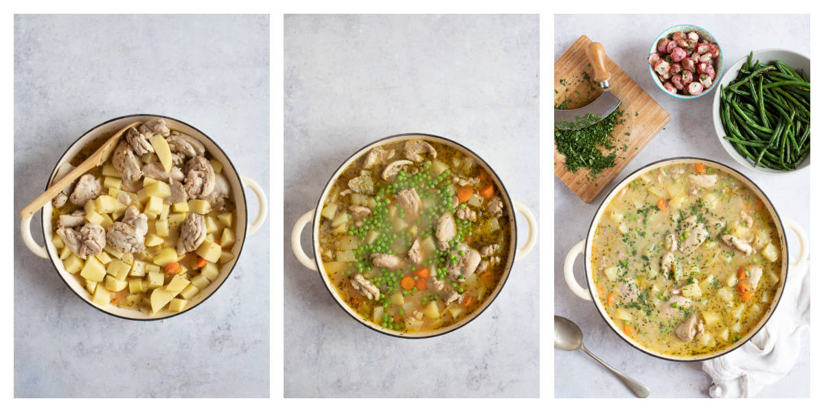 Chicken and vegetable stew step by step photo instructions.