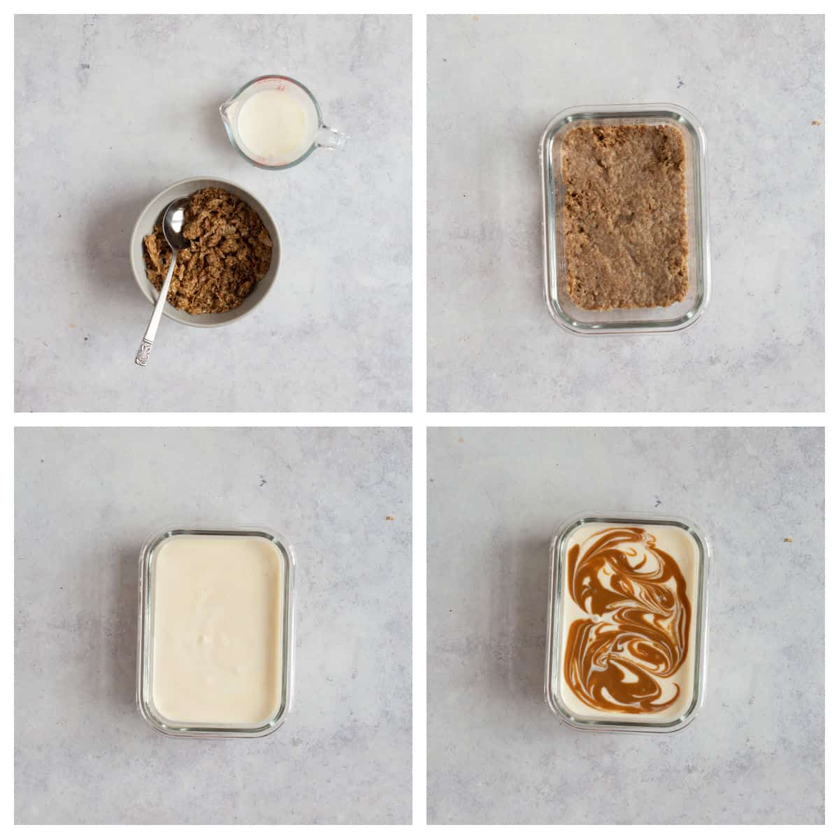 Assembling the overnight oats - step by step photos.