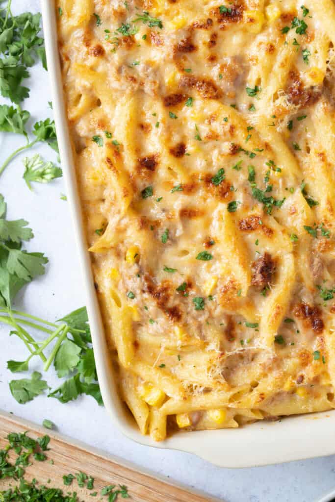 easy-tuna-sweetcorn-pasta-bake-recipe-effortless-foodie