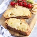 Air fried cheese on toast.