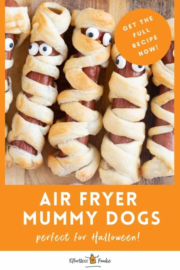 Mummy dogs pin image.