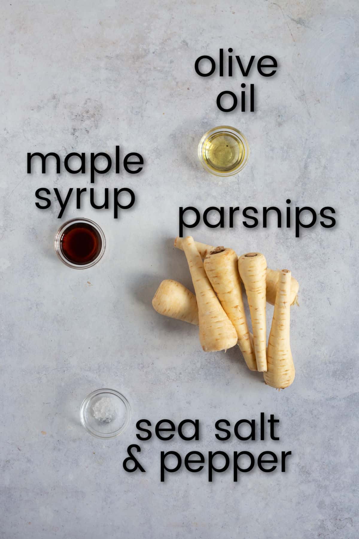 Ingredients for air fryer parsnips.