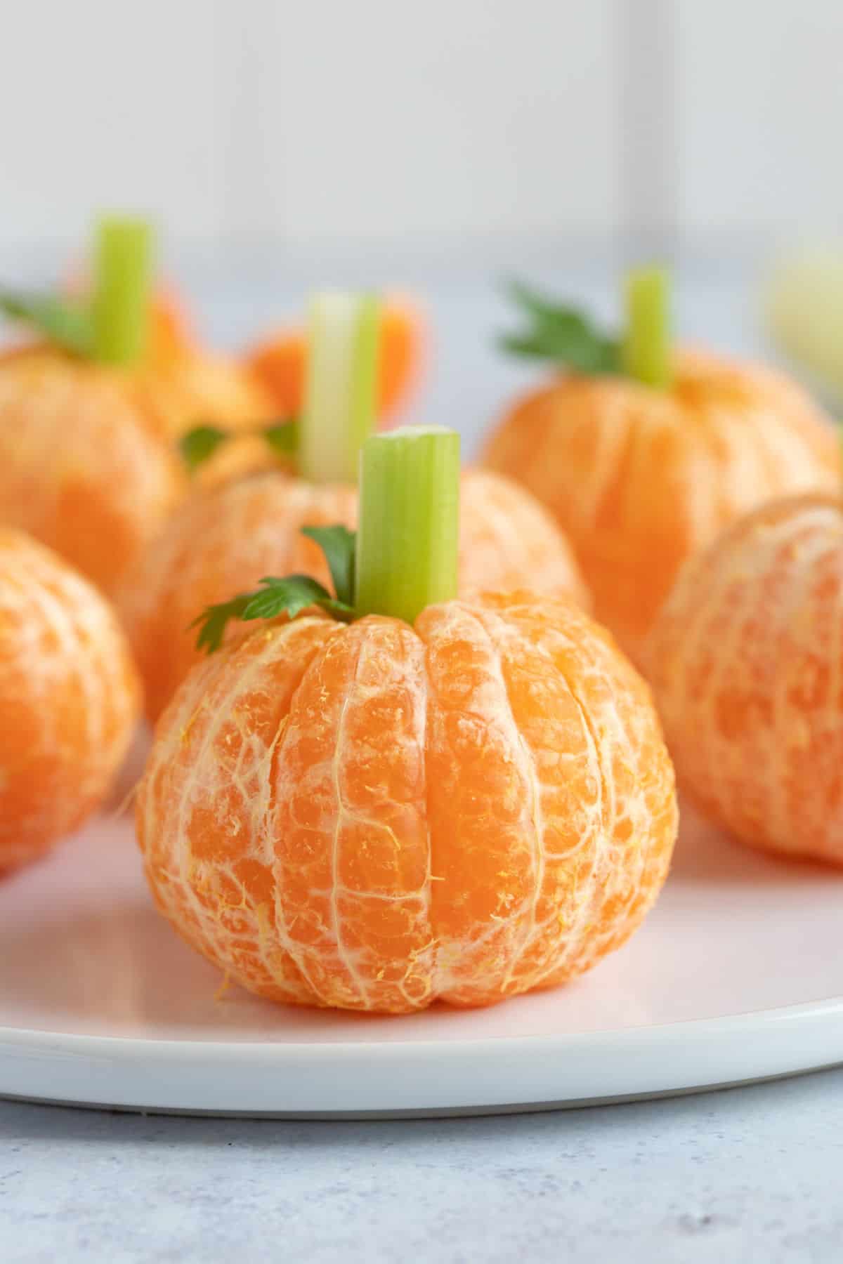 A plate of clementine pumpkins.