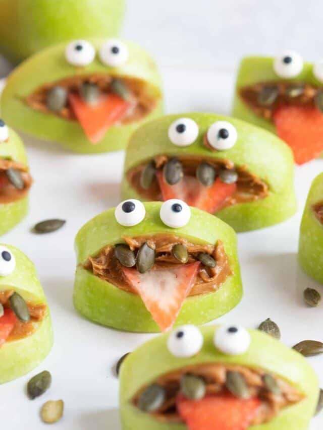 Healthy Halloween Apple Monsters Story