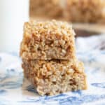 Flapjacks on a plate.