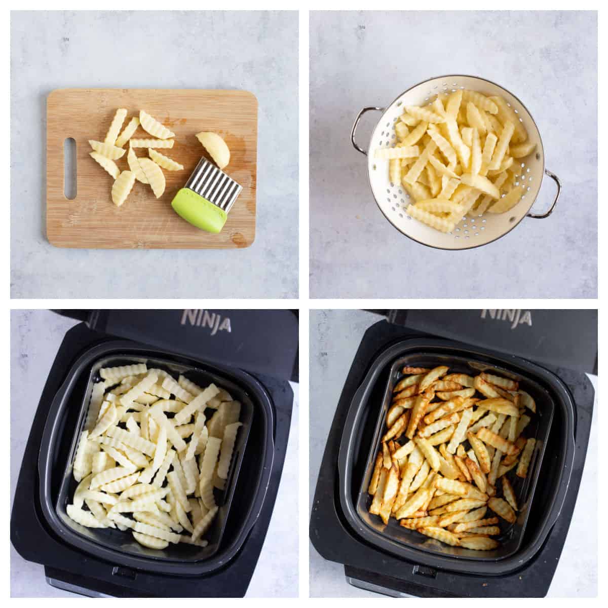 Crinkle cut chips in air fryer.