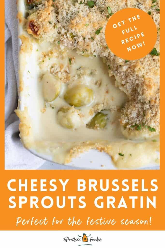 Brussels sprout gratin pin image.
