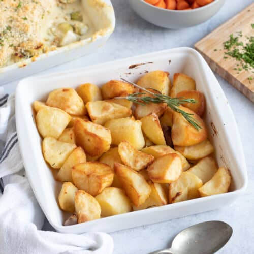 Crispy Duck Fat Roast Potatoes Recipe Effortless Foodie