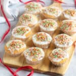 Fairy cakes with festive sprinkles.