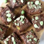 Mint Aero brownies.