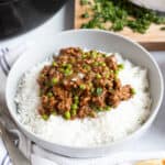 A bowl of slow cooked beef keema.