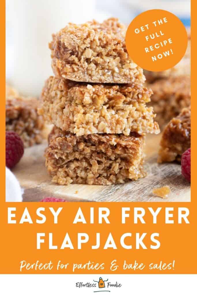 Air fryer flapjacks pin image.