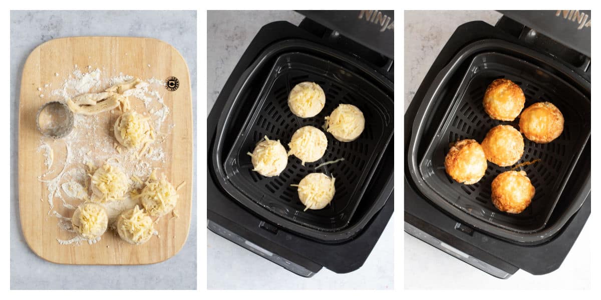 Cheese scones in an air fryer.