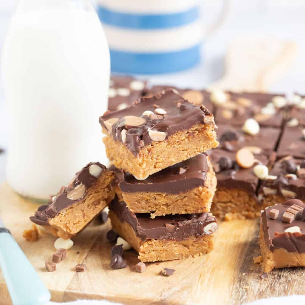 NoBake Chocolate Peanut Butter Bars Effortless Foodie