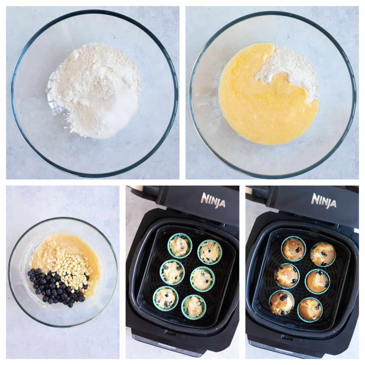 Muffins in a Ninja air fryer.