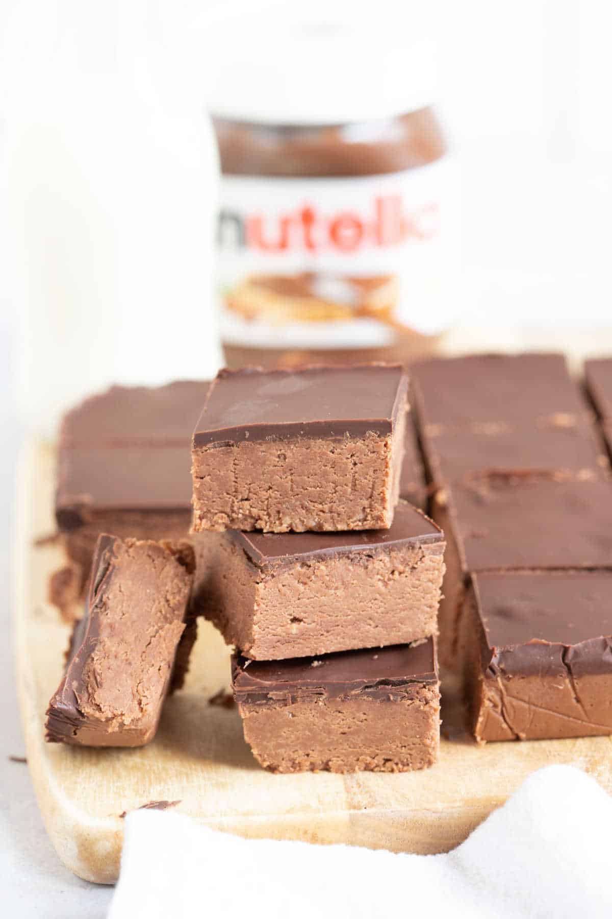 No bake Nutella slices.