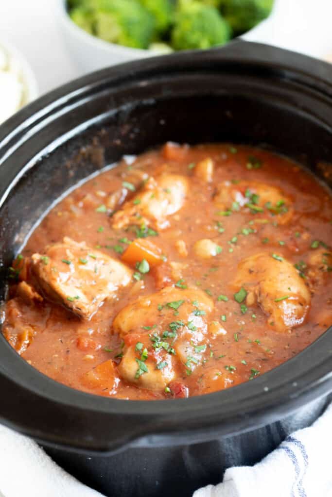 Slow Cooker Chicken Chasseur Recipe Effortless Foodie