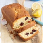 Air fryer cherry Madeira cake.