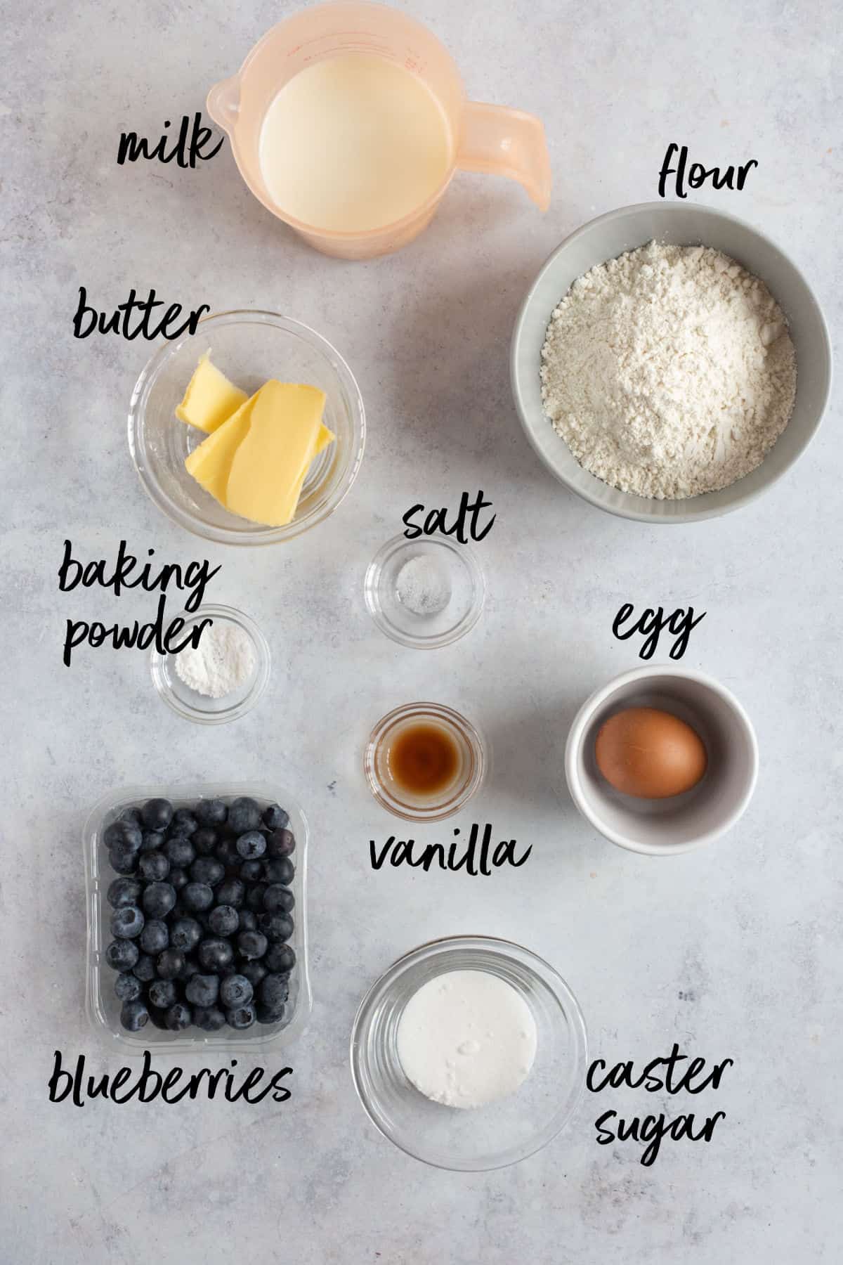 Ingredients for air fryer sheet pancakes.