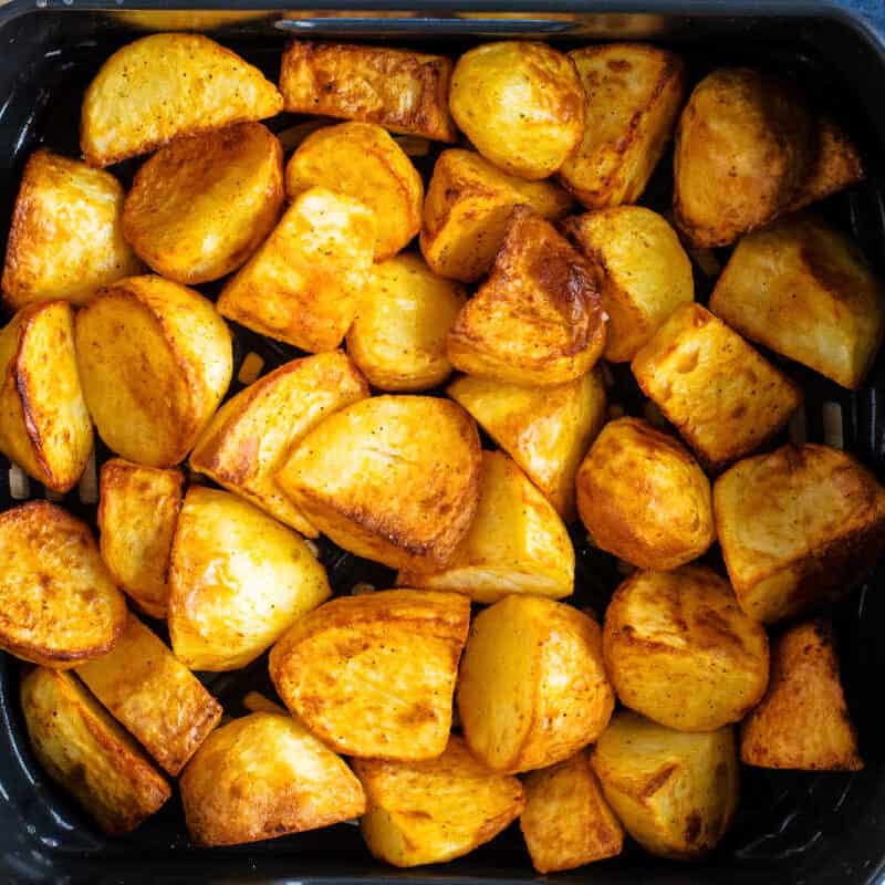 Air fried roast potatoes.