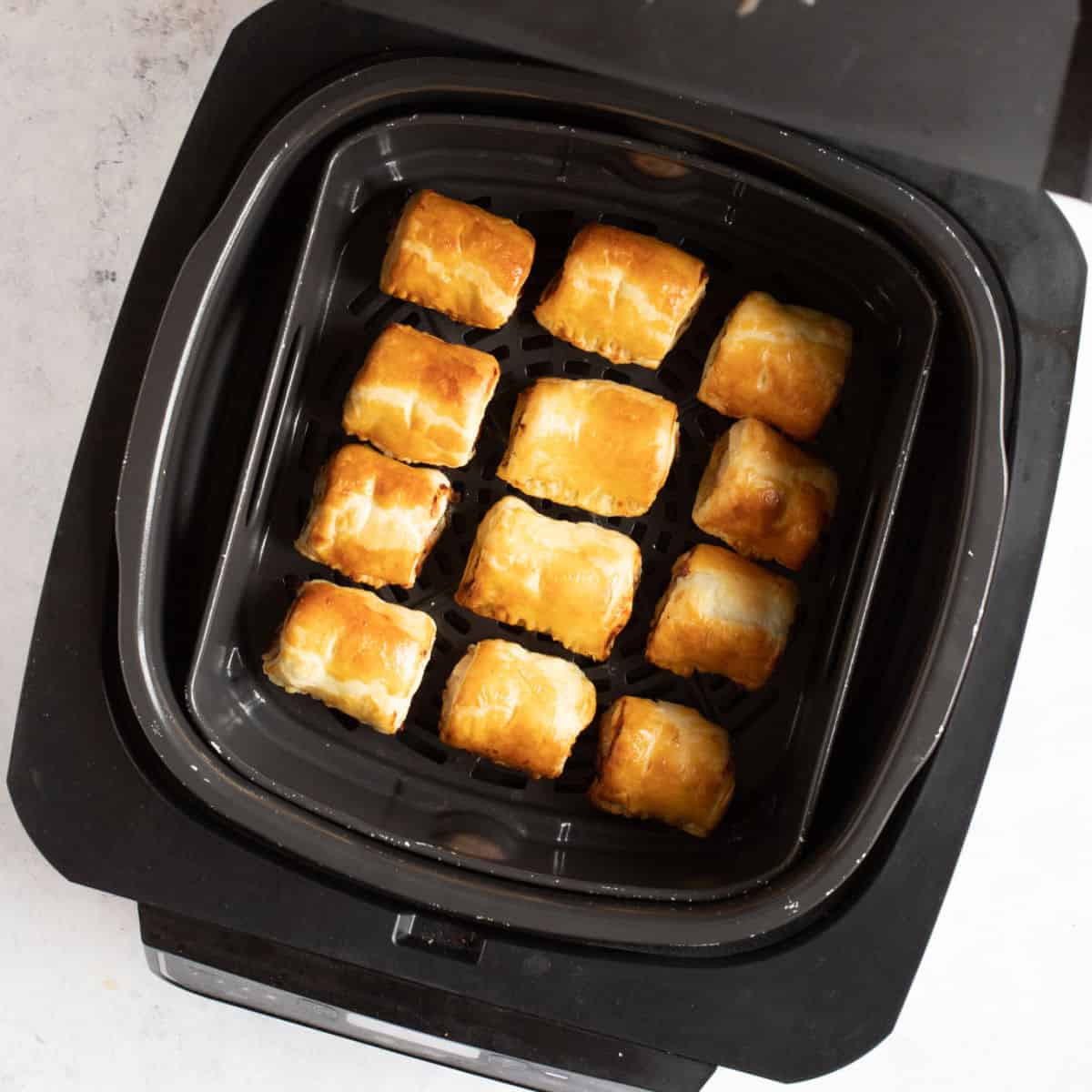 Baked sausage rolls in air fryer.